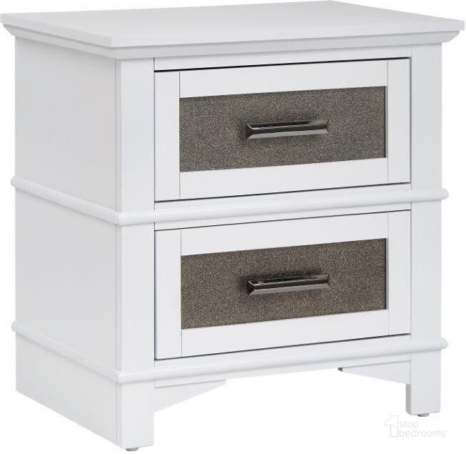 The appearance of Dazzle Nightstand In White designed by Progressive Furniture in the modern / contemporary interior design. This white piece of furniture  was selected by 1StopBedrooms from Dazzle Collection to add a touch of cosiness and style into your home. Sku: B101-43. Product Type: Nightstand. Material: Rubberwood. Image1