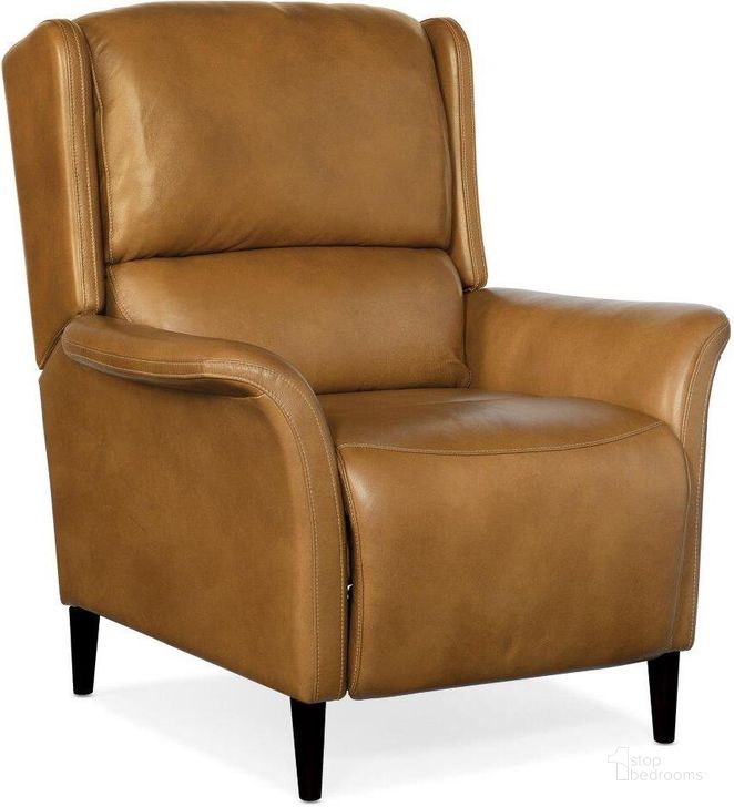 The appearance of Deacon Power Recliner With Power Headrest RC109-PH-083 designed by Hooker in the transitional interior design. This brown piece of furniture  was selected by 1StopBedrooms from RC Collection to add a touch of cosiness and style into your home. Sku: RC109-PH-083. Material: Leather. Product Type: Recliner. Image1