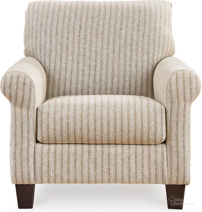 The appearance of Deanica Sandstone Accent Chair designed by Versailles Home in the traditional interior design. This sandstone piece of furniture  was selected by 1StopBedrooms from Deanica Collection to add a touch of cosiness and style into your home. Sku: 3570221. Material: Fabric. Product Type: Accent Chair. Image1