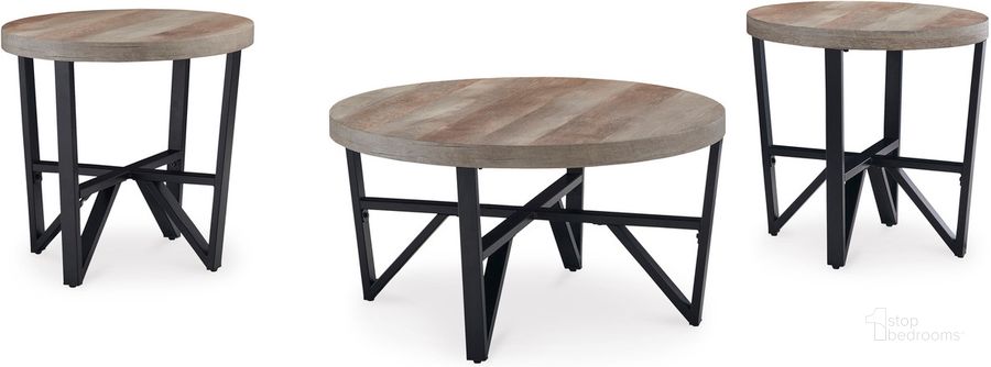 The appearance of Deanlee Grayish Brown Table Set of 3 designed by Signature Design by Ashley in the modern / contemporary interior design. This grayish brown/black piece of furniture  was selected by 1StopBedrooms from Deanlee Collection to add a touch of cosiness and style into your home. Sku: T235-13. Material: Wood. Product Type: Table. Image1