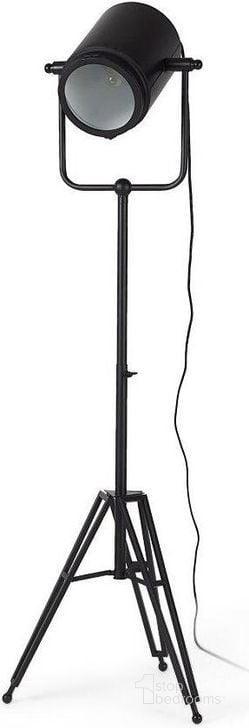 The appearance of Debdou Black And White Metal Adjustable Cinema-Style Floor Lamp designed by Mercana in the modern / contemporary interior design. This black piece of furniture  was selected by 1StopBedrooms from Debdou Collection to add a touch of cosiness and style into your home. Sku: 69381. Material: Metal. Product Type: Floor Lamp. Image1