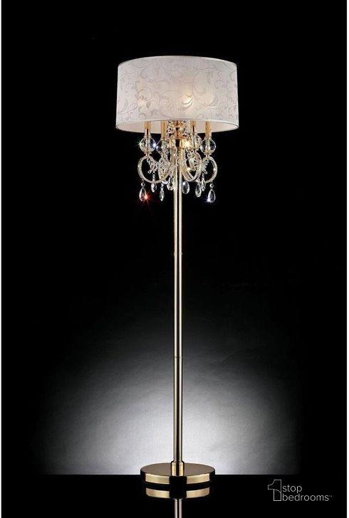 The appearance of Deborah 63 Inch Height Gold Floor Lamp In Gold designed by Furniture of America in the traditional interior design. This gold piece of furniture  was selected by 1StopBedrooms from Deborah Collection to add a touch of cosiness and style into your home. Sku: L9155F. Product Type: Floor Lamp. Material: Crystal.