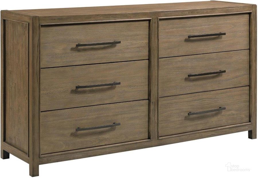 The appearance of Debut Calle Six Drawer Dresser designed by Kincaid in the transitional interior design. This medium stain piece of furniture  was selected by 1StopBedrooms from Debut Collection to add a touch of cosiness and style into your home. Sku: 160-130. Material: Wood. Product Type: Dresser.