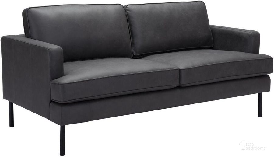 The appearance of Decade Sofa Vintage Gray designed by Zuo Modern in the modern / contemporary interior design. This black and grey piece of furniture  was selected by 1StopBedrooms from Decade Collection to add a touch of cosiness and style into your home. Sku: 109031. Product Type: Sofa. Material: Plywood. Image1