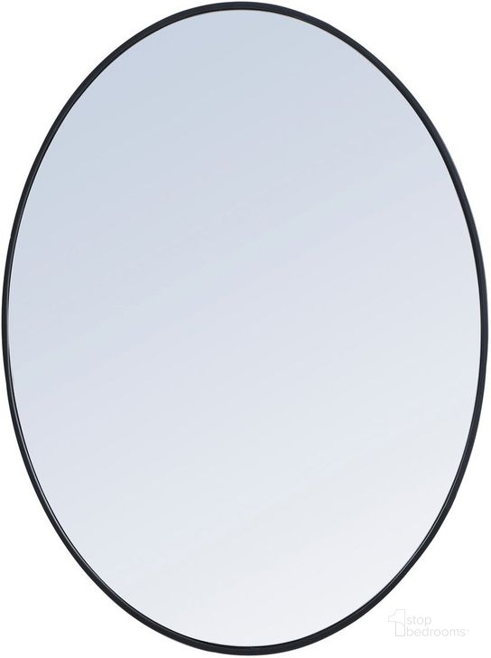 The appearance of Decker Black Oval Mirror designed by Elegant Lighting in the modern / contemporary interior design. This black piece of furniture  was selected by 1StopBedrooms from Decker Collection to add a touch of cosiness and style into your home. Sku: MR4630BK. Material: Metal. Product Type: Mirror. Image1