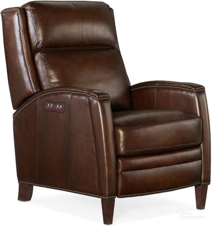 The appearance of Declan Power Recliner w/ Power Headrest designed by Hooker in the traditional interior design. This dark wood piece of furniture  was selected by 1StopBedrooms from RC Collection to add a touch of cosiness and style into your home. Sku: RC251-PH-087. Material: Leather. Product Type: Recliner. Image1