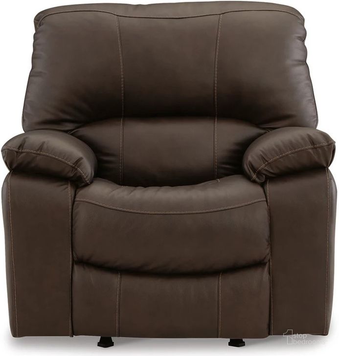 The appearance of Del Bonita Dark Brown Recliner designed by Luxury Loft in the modern / contemporary interior design. This dark brown piece of furniture  was selected by 1StopBedrooms from Del Bonita Collection to add a touch of cosiness and style into your home. Sku: U4380898. Product Type: Recliner. Material: Leather Match. Image1