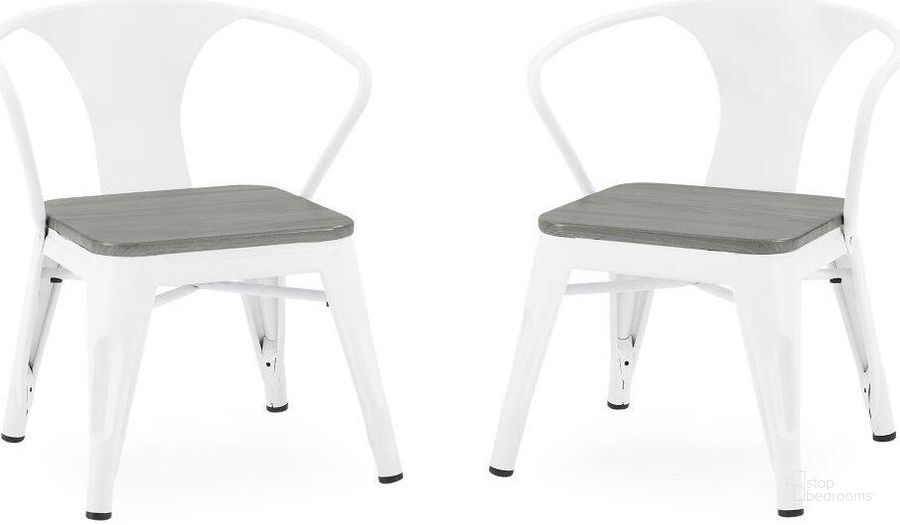 The appearance of Delta Children Bistro 2 Piece Chair Set In White With Grey Barnboard designed by Delta Children in the modern / contemporary interior design. This white and gray piece of furniture  was selected by 1StopBedrooms from Bistro Collection to add a touch of cosiness and style into your home. Sku: 560301-153. Material: Wood. Product Type: Kids Chair. Image1