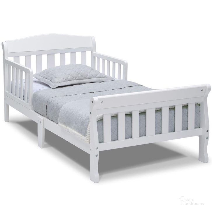 The appearance of Delta Children Canton Toddler Bed With Greenguard Gold Certified In White designed by Delta Children in the modern / contemporary interior design. This white piece of furniture  was selected by 1StopBedrooms from Canton Collection to add a touch of cosiness and style into your home. Sku: 7181-100. Material: Wood. Product Type: Kids Bed. Image1