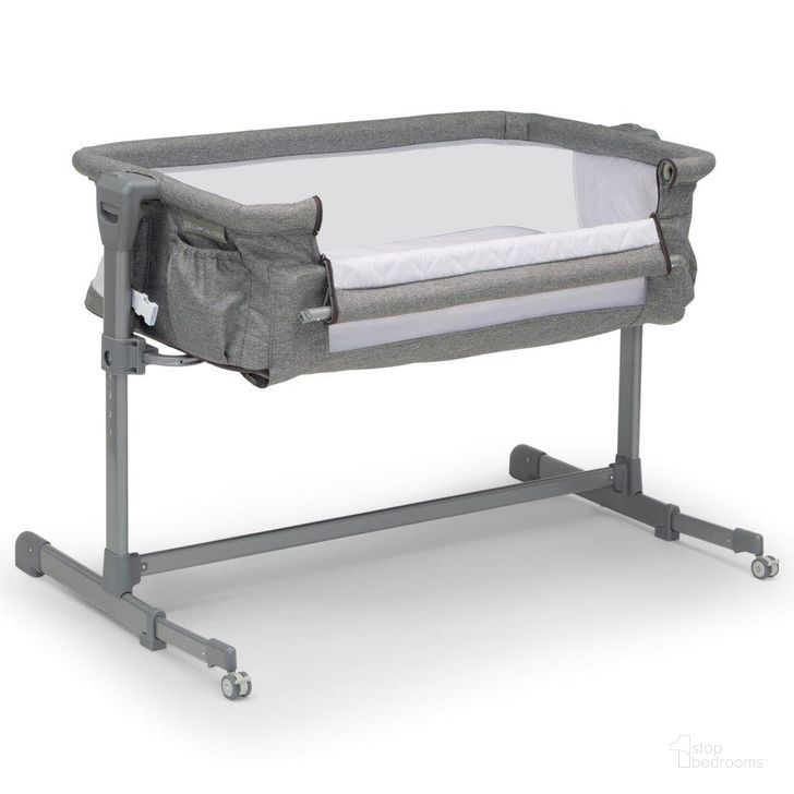 The appearance of Delta Children Close2Me Bedside Baby Bassinet Sleeper With Breathable Mesh and Adjustable Heights In Grey Tweed designed by Delta Children in the modern / contemporary interior design. This grey piece of furniture  was selected by 1StopBedrooms from  to add a touch of cosiness and style into your home. Sku: 24002-2012. Material: Metal. Product Type: Crib. Image1