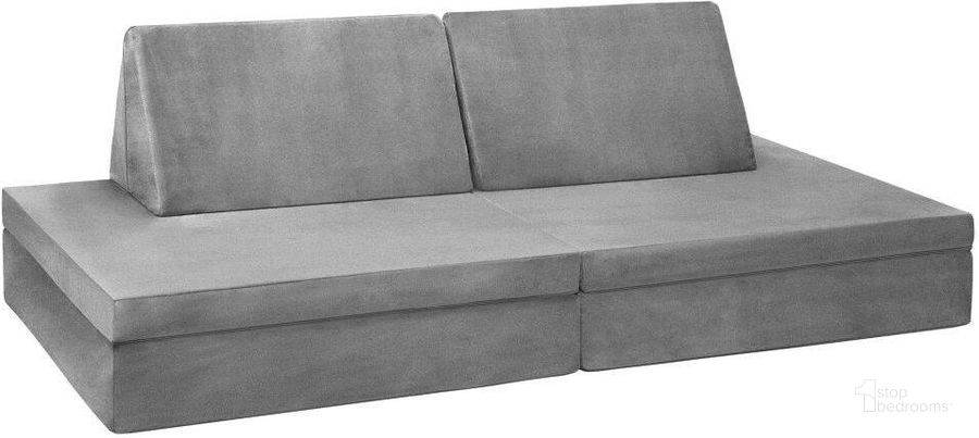 The appearance of Delta Children Cozee 4 Piece Lounger and Play Set Sofa Or Couch In Grey Suede designed by Delta Children in the modern / contemporary interior design. This grey piece of furniture  was selected by 1StopBedrooms from Cozee Collection to add a touch of cosiness and style into your home. Sku: SL1001-5000. Product Type: Kids Seating. Material: Foam. Image1