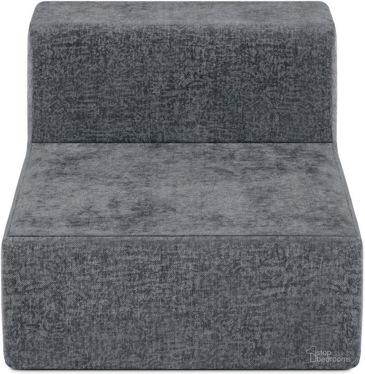 The appearance of Delta Children Cozee Armless Chair In Grey Suede designed by Delta Children in the modern / contemporary interior design. This grey piece of furniture  was selected by 1StopBedrooms from Cozee Collection to add a touch of cosiness and style into your home. Sku: CHR101-5000. Product Type: Kids Chair. Material: Foam. Image1