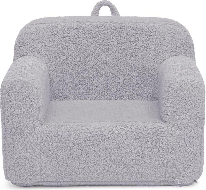 The appearance of Delta Children Cozee Sherpa Chair For Kids For Ages 18 Months and Up In Grey Sherpa designed by Delta Children in the modern / contemporary interior design. This grey piece of furniture  was selected by 1StopBedrooms from Cozee Collection to add a touch of cosiness and style into your home. Sku: 208224-5031. Product Type: Kids Chair. Material: Foam. Image1
