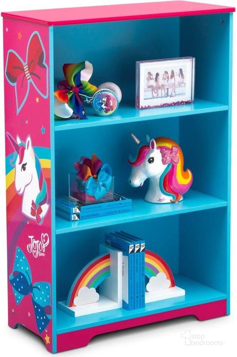The appearance of Delta Children Jojo Siwa Deluxe 3 Shelf Bookcase designed by Delta Children in the modern / contemporary interior design. This pink and blue piece of furniture  was selected by 1StopBedrooms from  to add a touch of cosiness and style into your home. Sku: FL86759JS-1126. Material: Wood. Product Type: Kids Bookcases and Storage. Image1