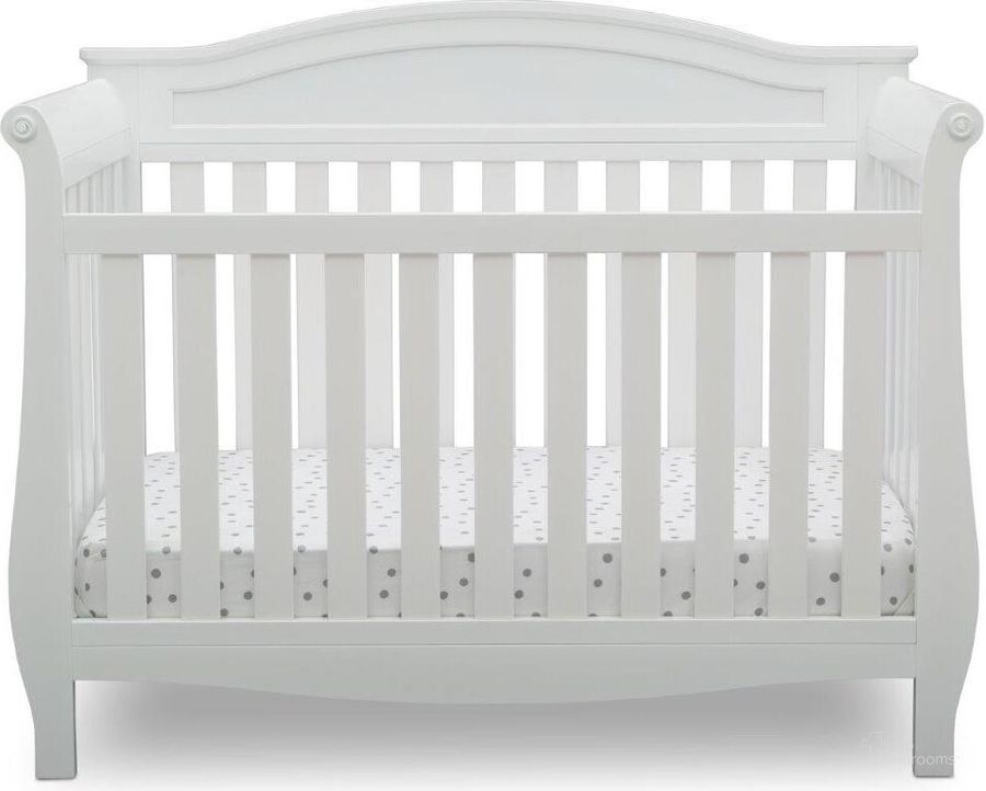 The appearance of Delta Children Lancaster 4 In 1 Convertible Baby Crib In Bianca White designed by Delta Children in the traditional interior design. This white piece of furniture  was selected by 1StopBedrooms from Lancaster Collection to add a touch of cosiness and style into your home. Sku: 552150-130. Material: Wood. Product Type: Crib. Image1