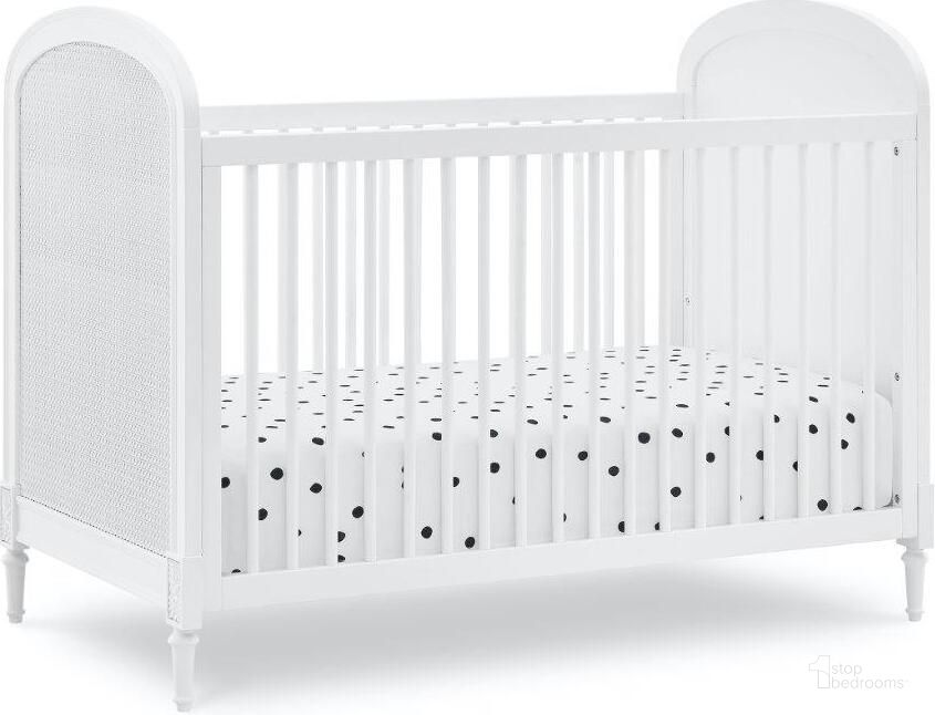 The appearance of Delta Children Madeline 4 In 1 Convertible Crib With Greenguard Gold Certified In Bianca White designed by Delta Children in the traditional interior design. This white piece of furniture  was selected by 1StopBedrooms from Madeline Collection to add a touch of cosiness and style into your home. Sku: W134130-130. Material: Wood. Product Type: Crib. Image1