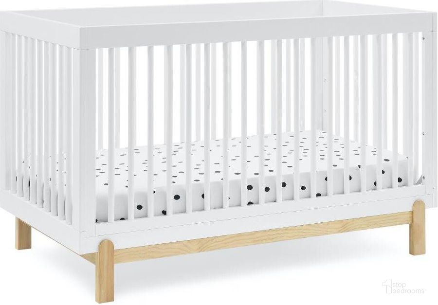 The appearance of Delta Children Poppy 4 In 1 Convertible Crib With Greenguard Gold Certified In Bianca White With Natural designed by Delta Children in the modern / contemporary interior design. This white and natural piece of furniture  was selected by 1StopBedrooms from Poppy Collection to add a touch of cosiness and style into your home. Sku: W128130-123. Material: Wood. Product Type: Crib. Image1