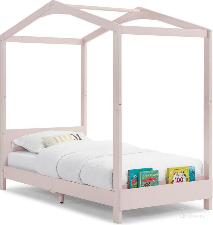 The appearance of Delta Children Poppy House Twin Bed In Blush Pink designed by Delta Children in the modern / contemporary interior design. This blush pink piece of furniture  was selected by 1StopBedrooms from Poppy Collection to add a touch of cosiness and style into your home. Sku: W129270-1379. Material: Wood. Bed Size: Twin. Product Type: Kids Bed. Image1