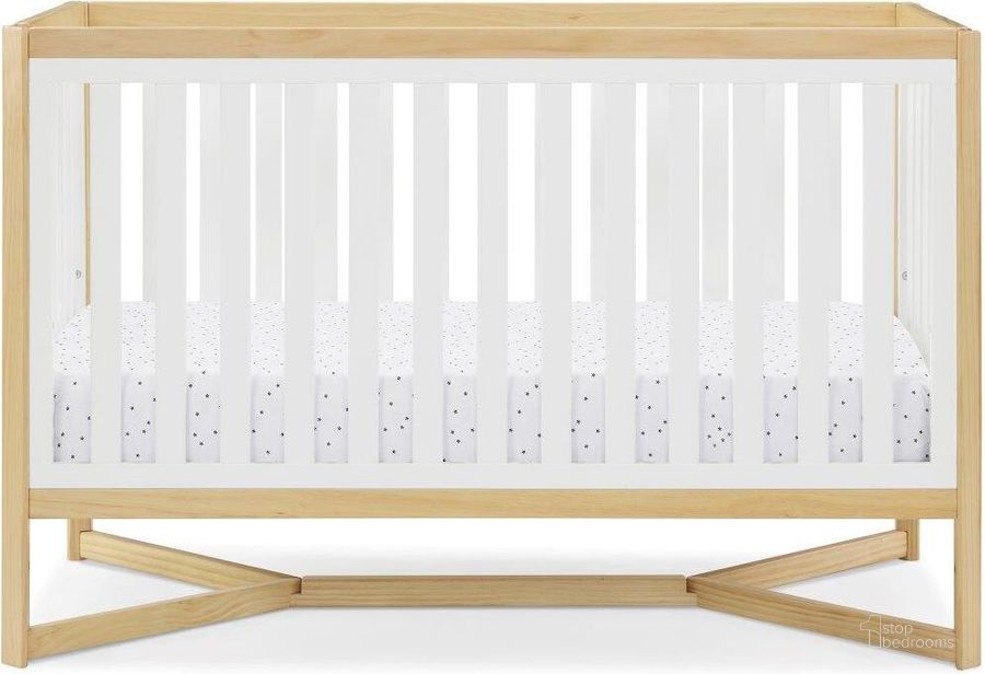 The appearance of Delta Children Tribeca 4 In 1 Convertible Crib In Bianca White With Natural designed by Delta Children in the modern / contemporary interior design. This white and natural piece of furniture  was selected by 1StopBedrooms from Tribeca Collection to add a touch of cosiness and style into your home. Sku: 6792-123. Material: Wood. Product Type: Crib. Image1