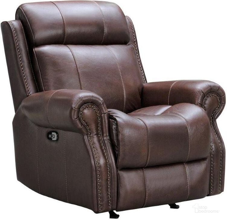 The appearance of Demara Rocker Recliner In El Paso Walnut With Power Recline & Power Head Rest designed by BarcaLounger in the modern / contemporary interior design. This walnut piece of furniture  was selected by 1StopBedrooms from Demara Collection to add a touch of cosiness and style into your home. Sku: 6PH3717372388. Material: Leather. Product Type: Rocker Recliner. Image1