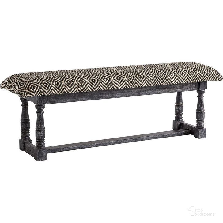 The appearance of Denison Black Beige Woven Cushion Top W Black Wood Base Accent Bench designed by Mercana in the country / farmhouse interior design. This black and beige piece of furniture  was selected by 1StopBedrooms from Denison Collection to add a touch of cosiness and style into your home. Sku: 50254. Material: Wood. Product Type: Bench. Image1