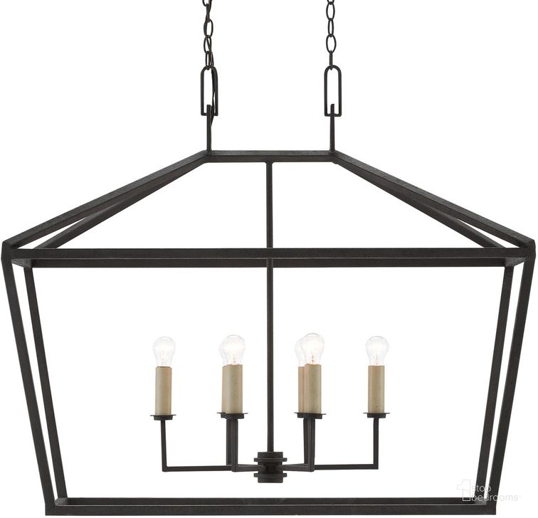 The appearance of Denison Black Rectangular Lantern designed by Currey & Company in the modern / contemporary interior design. This black piece of furniture  was selected by 1StopBedrooms from Denison Collection to add a touch of cosiness and style into your home. Sku: 9000-0289. Product Type: Lantern. Material: Iron. Image1
