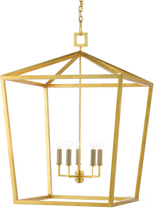 The appearance of Denison Grande Gold Lantern designed by Currey & Company in the modern / contemporary interior design. This gold piece of furniture  was selected by 1StopBedrooms from Denison Collection to add a touch of cosiness and style into your home. Sku: 9000-0404. Product Type: Lantern. Material: Iron.