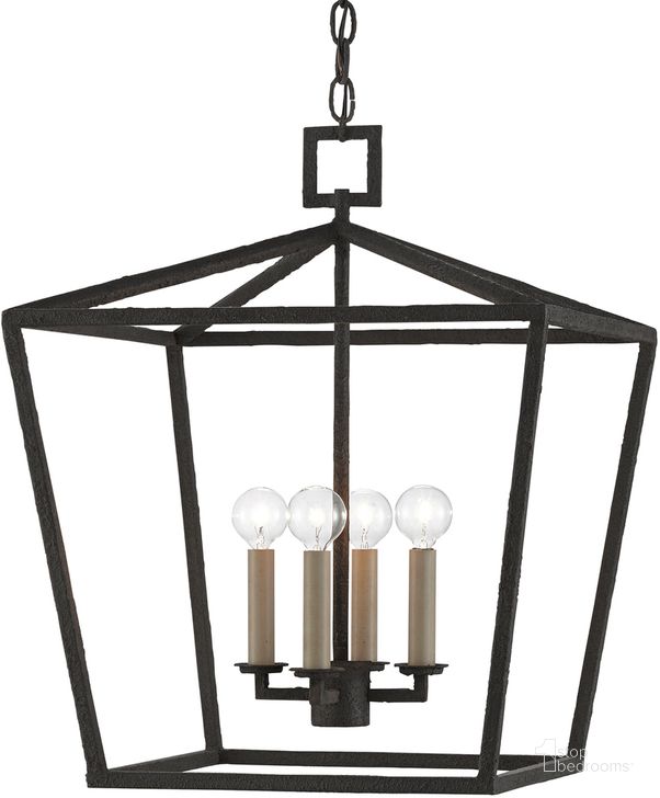 The appearance of Denison Medium Black Lantern designed by Currey & Company in the modern / contemporary interior design. This black piece of furniture  was selected by 1StopBedrooms from Denison Collection to add a touch of cosiness and style into your home. Sku: 9000-0455. Product Type: Lantern. Material: Iron.
