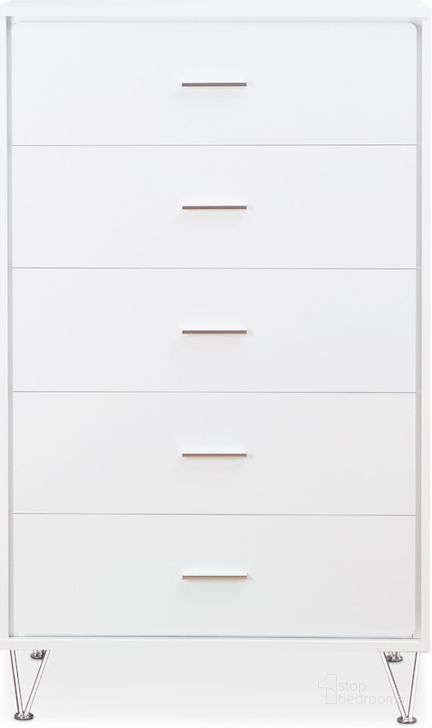 The appearance of Deoss White Chest designed by ACME in the modern / contemporary interior design. This white piece of furniture  was selected by 1StopBedrooms from Deoss Collection to add a touch of cosiness and style into your home. Sku: 97364. Material: Metal. Product Type: Chest. Image1