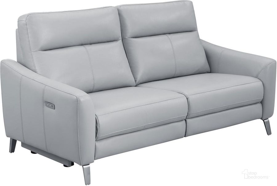 The appearance of Derek Upholstered Power Sofa In Light Grey designed by Coaster in the modern / contemporary interior design. This light grey piece of furniture  was selected by 1StopBedrooms from Derek Collection to add a touch of cosiness and style into your home. Sku: 602501P. Material: Upholstered. Product Type: Sofa. Image1