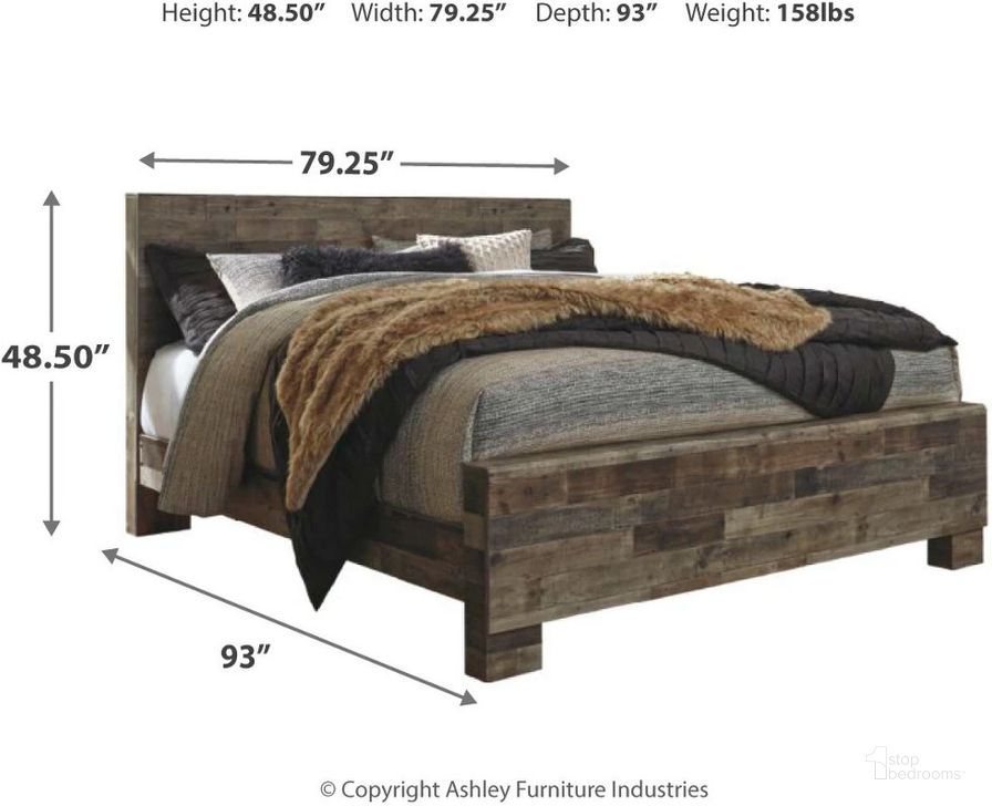 Derekson Gray King Panel Bed by Ashley Furniture 1StopBedrooms