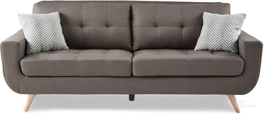 The appearance of Deryn Gray Sofa designed by Homelegance in the modern / contemporary interior design. This gray piece of furniture  was selected by 1StopBedrooms from Deryn Collection to add a touch of cosiness and style into your home. Sku: 8327GY-3. Material: Fabric. Product Type: Sofa. Key Features: Tufted. Image1