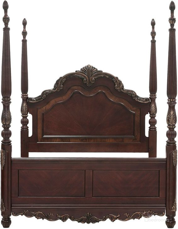 The appearance of Deryn Park Cherry King Poster Bed designed by Homelegance in the traditional interior design. This brown piece of furniture  was selected by 1StopBedrooms from Deryn Park Collection to add a touch of cosiness and style into your home. Sku: 2243K-1;2243K-2;2243K-3EK;2243-P. Bed Type: Poster Bed. Material: Wood. Product Type: Poster Bed. Bed Size: King. Image1