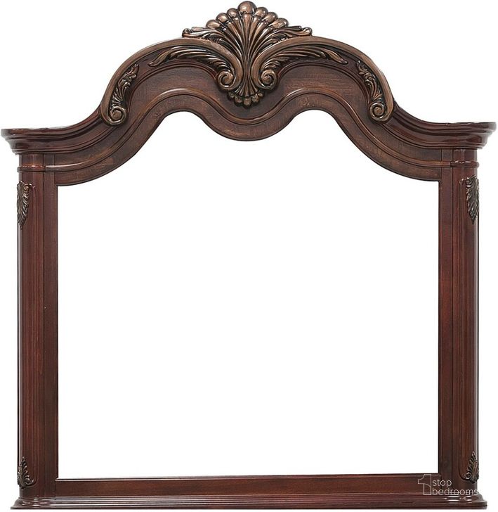 The appearance of Deryn Park Cherry Mirror designed by Homelegance in the traditional interior design. This brown piece of furniture  was selected by 1StopBedrooms from Deryn Park Collection to add a touch of cosiness and style into your home. Sku: 2243-6. Material: Wood. Product Type: Dresser Mirror. Image1