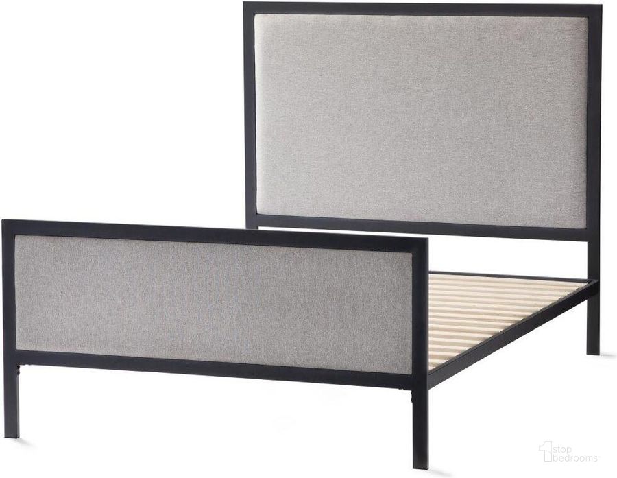 The appearance of Designer Clarke Bed STFFCHCLRKUB designed by Malouf in the modern / contemporary interior design. This charcoal piece of furniture  was selected by 1StopBedrooms from Designer Collection to add a touch of cosiness and style into your home. Sku: STFFCHCLRKUB. Bed Type: Platform Bed. Product Type: Platform Bed. Bed Size: Full. Image1