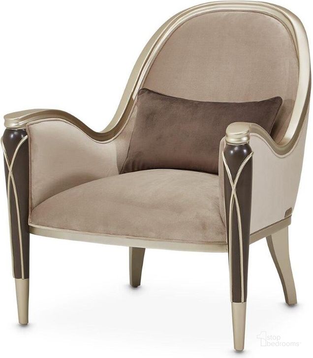 The appearance of Devany Hazelnut Accent Chair 0qb24531907 designed by Off 5th Home in the transitional interior design. This hazelnut piece of furniture  was selected by 1StopBedrooms from Devany Collection to add a touch of cosiness and style into your home. Sku: N9008834-PRCNI-410. Material: Polyester. Product Type: Accent Chair. Image1