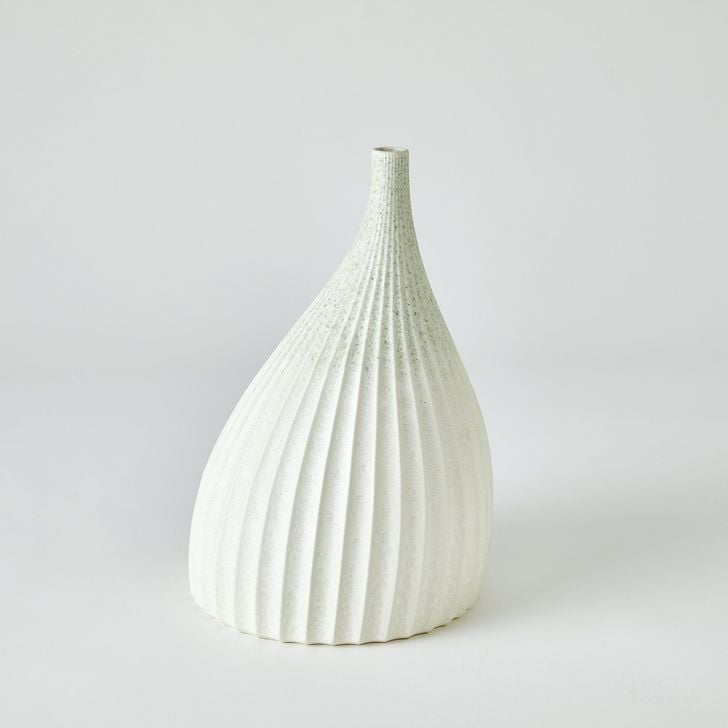 The appearance of Dewdrop Large Vase In White designed by Global Views in the modern / contemporary interior design. This white piece of furniture  was selected by 1StopBedrooms from Dewdrop Collection to add a touch of cosiness and style into your home. Sku: 7.10624. Material: Ceramic. Product Type: Vase. Image1