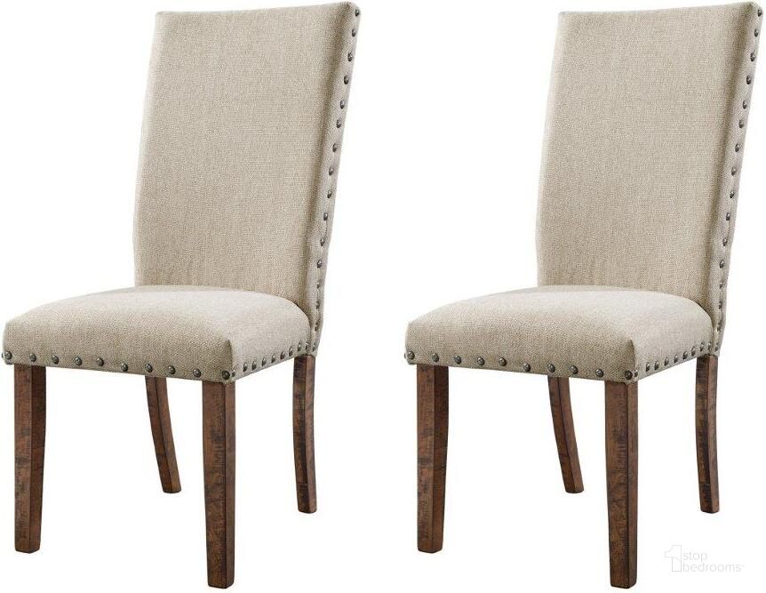 The appearance of Dex Cream Upholstered Side Chair Set Of 2 designed by Picket House in the rustic / southwestern interior design. This white piece of furniture  was selected by 1StopBedrooms from Dex Collection to add a touch of cosiness and style into your home. Sku: DJX100SC. Product Type: Side Chair. Material: Rubberwood. Image1