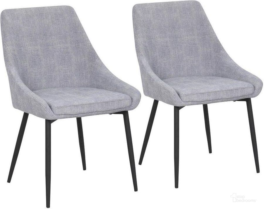 The appearance of Diana Contemporary Chair In Black Metal And Grey Corduroy Fabric - Set Of 2 designed by Lumisource in the modern / contemporary interior design. This grey piece of furniture  was selected by 1StopBedrooms from Diana Collection to add a touch of cosiness and style into your home. Sku: CH-DIANA COR BKGY2. Material: Polyester. Product Type: Chair. Image1