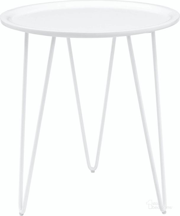 The appearance of Digress White Side Table EEI-2677-WHI designed by Modway in the modern / contemporary interior design. This white piece of furniture  was selected by 1StopBedrooms from Digress Collection to add a touch of cosiness and style into your home. Sku: EEI-2677-WHI. Product Type: Side Table. Material: MDF. Image1