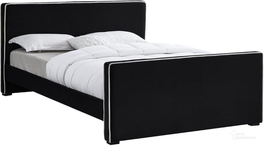 The appearance of Dillard Black Velvet Full Bed designed by Meridian in the modern / contemporary interior design. This black velvet piece of furniture  was selected by 1StopBedrooms from Dillard Collection to add a touch of cosiness and style into your home. Sku: DillardBlack-F-1;DillardBlack-F-2. Bed Type: Platform Bed. Material: Wood. Product Type: Platform Bed. Bed Size: Full. Image1