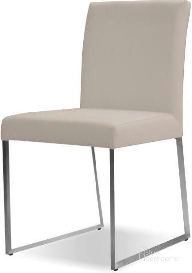 The appearance of Din. Chair Tate Pewter Leather 2/Box, Brushed Ss designed by Mobital in the modern / contemporary interior design. This pewter piece of furniture  was selected by 1StopBedrooms from Tate Collection to add a touch of cosiness and style into your home. Sku: DCH-TATE-PEWT-LE. Product Type: Dining Chair. Material: Stainless Steel.