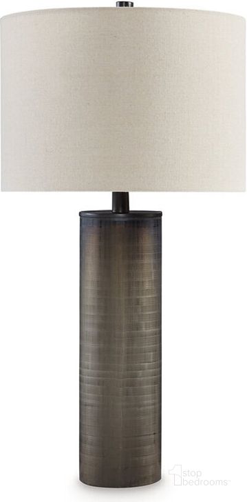 The appearance of Dingerly Brown Glass Table Lamp designed by Signature Design by Ashley in the modern / contemporary interior design. This brown piece of furniture  was selected by 1StopBedrooms from Dingerly Collection to add a touch of cosiness and style into your home. Sku: L430824. Material: Glass. Product Type: Table Lamp. Image1