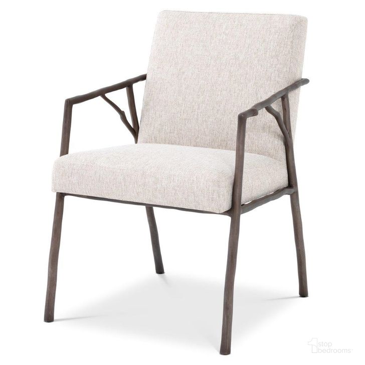 The appearance of Dining Chair Antico Medium Bronze Finish Loki Natu designed by Eichholtz in the modern / contemporary interior design. This cream piece of furniture  was selected by 1StopBedrooms from Antico Collection to add a touch of cosiness and style into your home. Sku: A114230. Product Type: Dining Chair. Image1