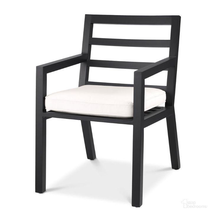 The appearance of Dining Chair Delta Outdoor Black designed by Eichholtz in the modern / contemporary interior design. This black piece of furniture  was selected by 1StopBedrooms from Delta Collection to add a touch of cosiness and style into your home. Sku: 115003. Product Type: Outdoor Dining Chair. Material: Canvas. Image1