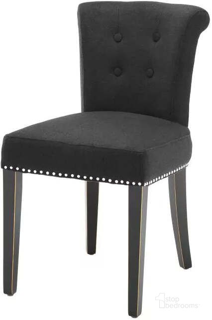 The appearance of Dining Chair Key Largo Black Cashmere designed by Eichholtz in the modern / contemporary interior design. This black piece of furniture  was selected by 1StopBedrooms from Key Largo Collection to add a touch of cosiness and style into your home. Sku: A105081. Material: Wood. Product Type: Dining Chair. Image1