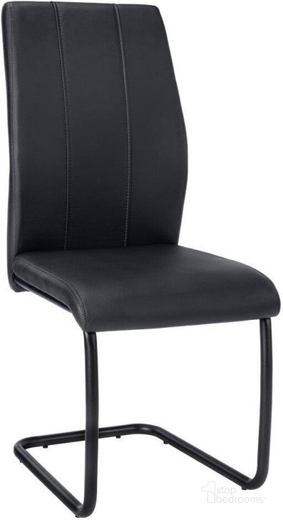 The appearance of Dining Chair Set Of 2 In Black Leather Look I 1123 designed by Monarch Specialties in the modern / contemporary interior design. This black piece of furniture  was selected by 1StopBedrooms from  to add a touch of cosiness and style into your home. Sku: I 1123. Material: Metal. Product Type: Dining Chair. Image1