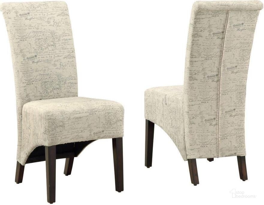 Baxton Studio Louis Traditional French Inspired Beige Faux Leather Upholstered and Black Finished Wood 2-Piece Dining Chair Set