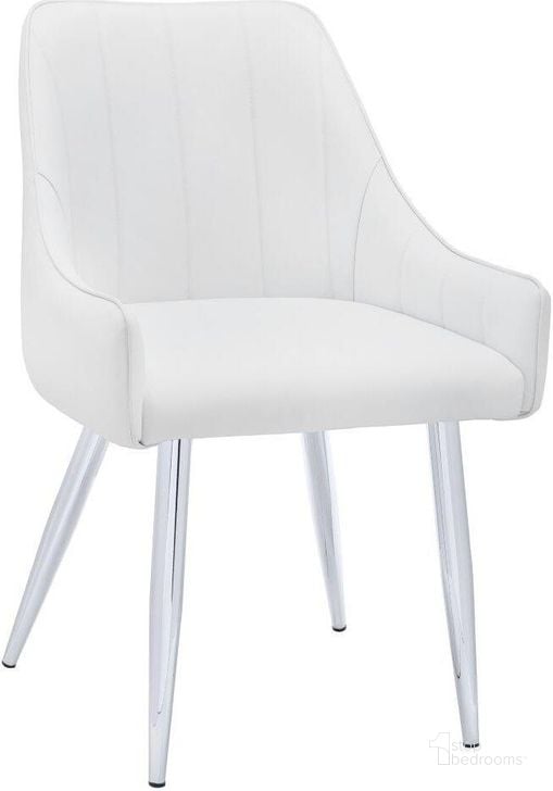 The appearance of Dining Chair Set Of 2 In White Leather Look I 1184 designed by Monarch Specialties in the modern / contemporary interior design. This white piece of furniture  was selected by 1StopBedrooms from  to add a touch of cosiness and style into your home. Sku: I 1184. Material: Metal. Product Type: Dining Chair. Image1