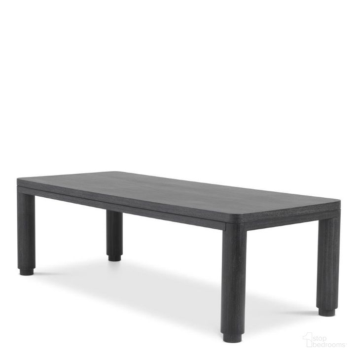 The appearance of Dining Table Atelier Charcoal Grey Oak 114206 designed by Eichholtz in the modern / contemporary interior design. This charcoal piece of furniture  was selected by 1StopBedrooms from Atelier Collection to add a touch of cosiness and style into your home. Sku: 114206A;114206B. Table Base Style: Legs. Product Type: Dining Table. Table Top Shape: Rectangular. Size: 39". Image1